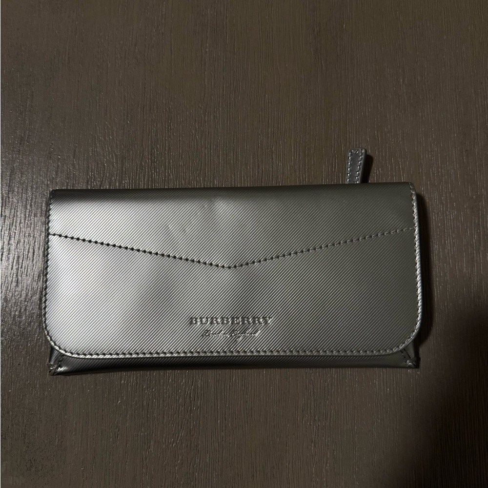 Burberry Metallic Silver Clutch
